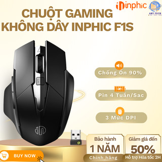 Chuột không dây inphic F1S Gaming Sạc Pin Wireless- Silent Click,DPI 2400  Giá Rẻ Máy Tính PC Laptop