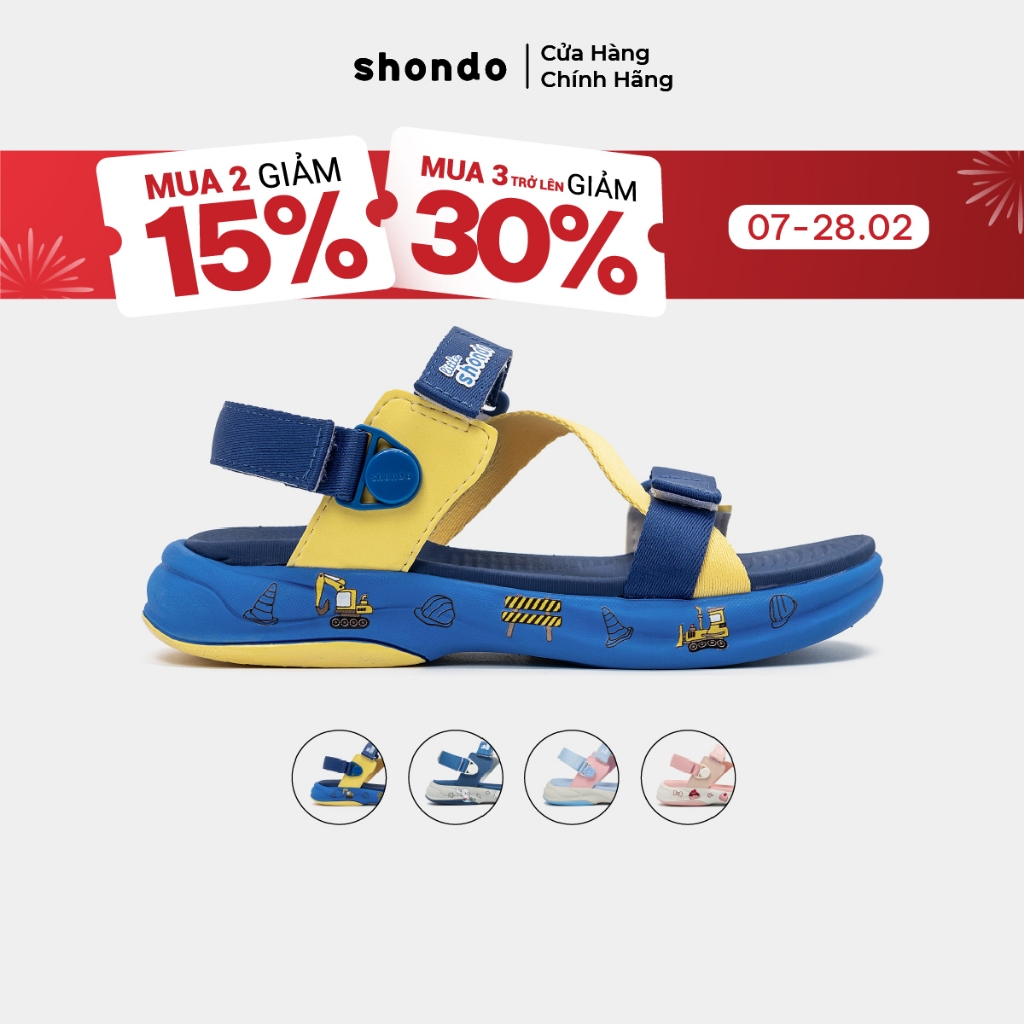 [MỚI - Độc quyền Shopee] Giày Sandal Trẻ Em Little 8 Shondo Quai Hậu Xoay Nhẹ 2trong1 Nhiều Màu
