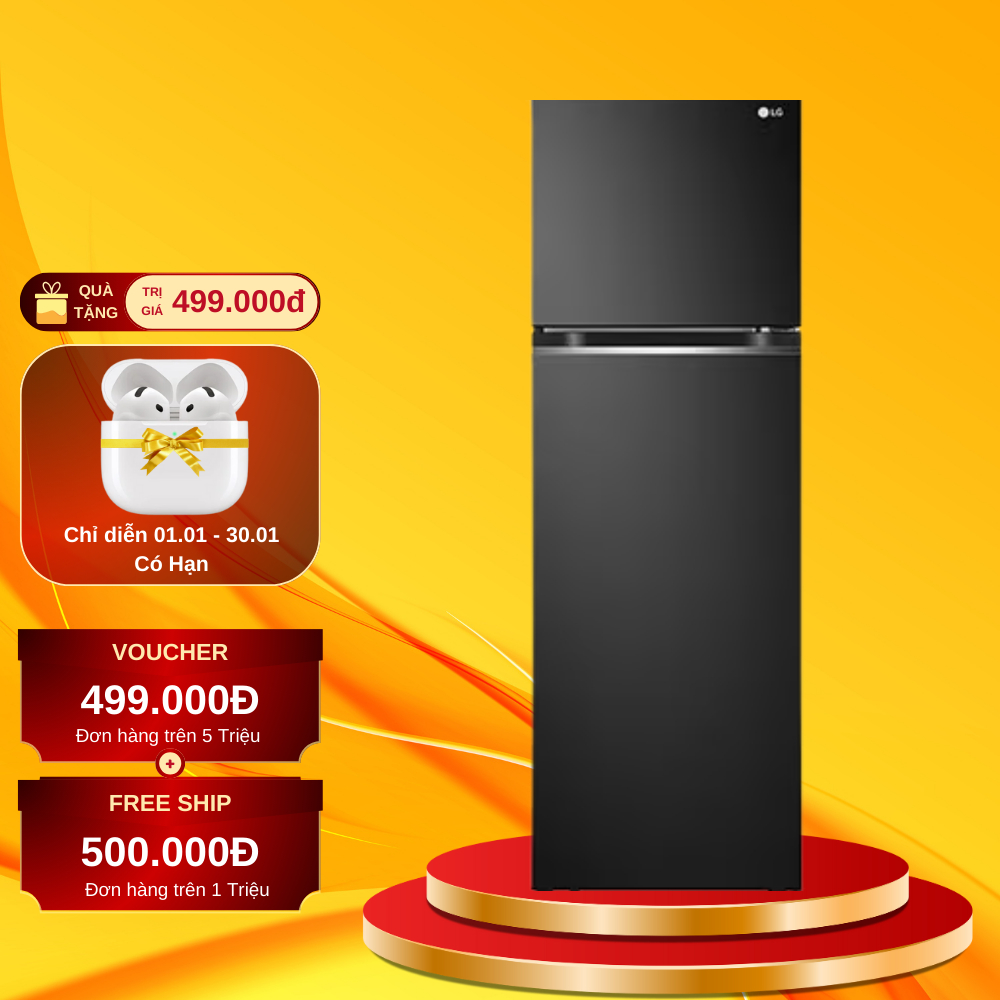 Tủ Lạnh LG Inverter 217 Lít LTB21BLMI - Bảo Hành 12 Tháng