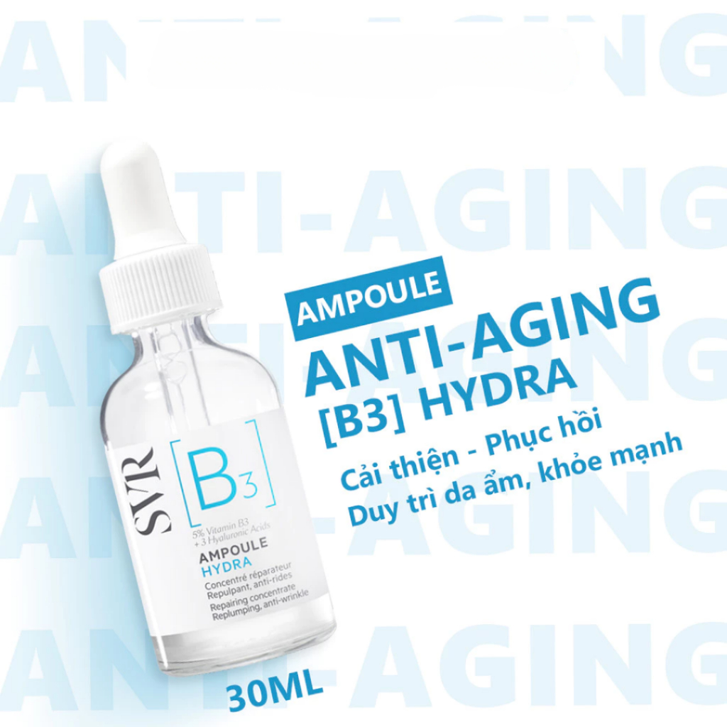 [Công Ty ] SVR Serum B3  Ampoule Hydra 30ml - Tinh Chất Dưỡng Ẩm, Chống Nhăn Cho Da Nhạy Cảm-  hoang