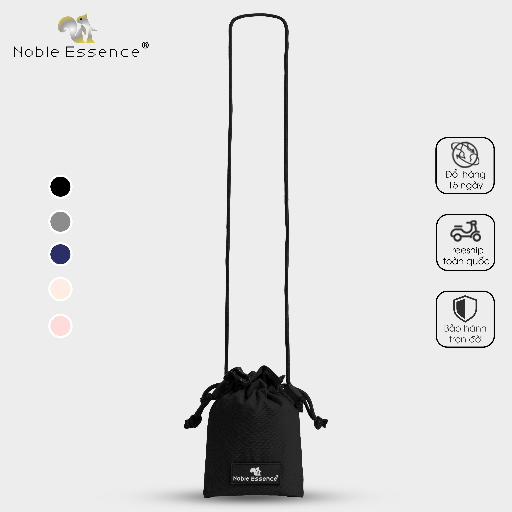 Túi đựng điện thoại Noble Essence® BST Tiny Bucket Phone Bag T16 mini cute, đựng đồ, dây rút cao cấp