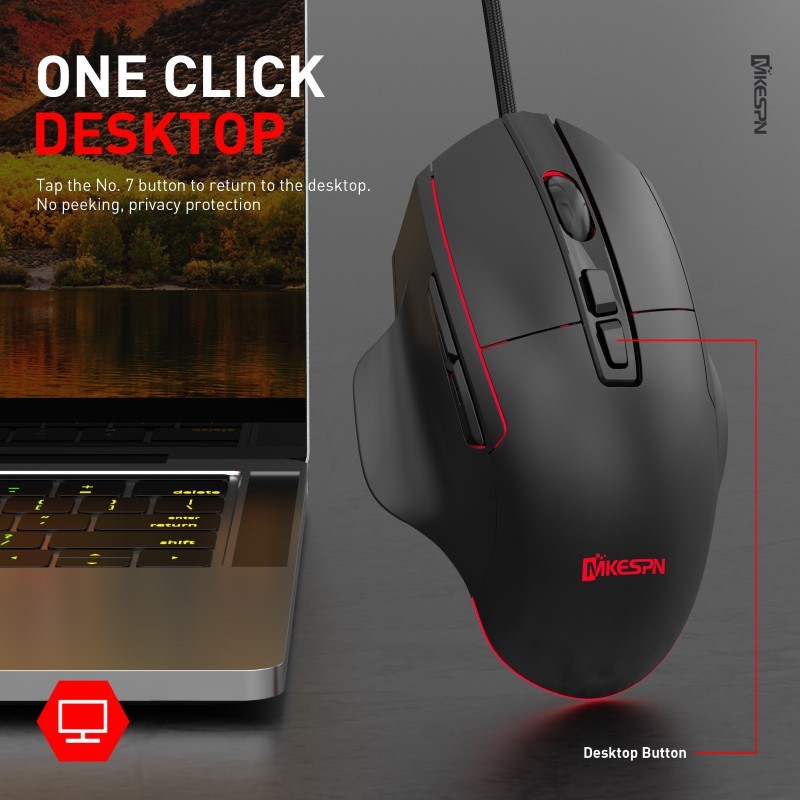 Chuột Gaming LED RGB X11 7200DPI Có Dây – Chuột Chơi Game 7 Nút, Hỗ Trợ Macro, Công Thái Học Chống M