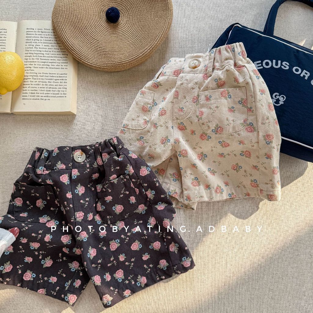 Quần short cotton mài Huzhou Zhili bé gái mùa hè mới kiểu Hàn Quốc 6225