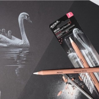 Bút chì trắng Mont Marte White Charcoal - set 3 chiếc / lẻ 1 chiếc