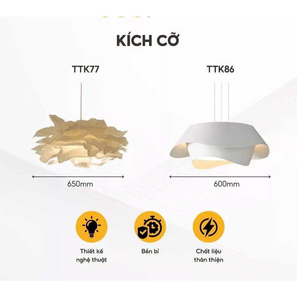 Đèn Thả Thiết Kế TTK77 TTK86 355 Decor Lighting Bóng LED