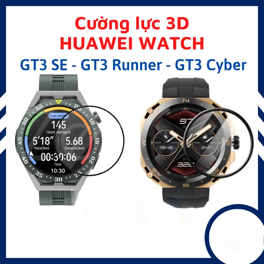 [Top Value] Cường lực 3D dẻo dán màn hình cho HW Watch GT Cyber - GT3 Runner - GT3 SE SWASTORE