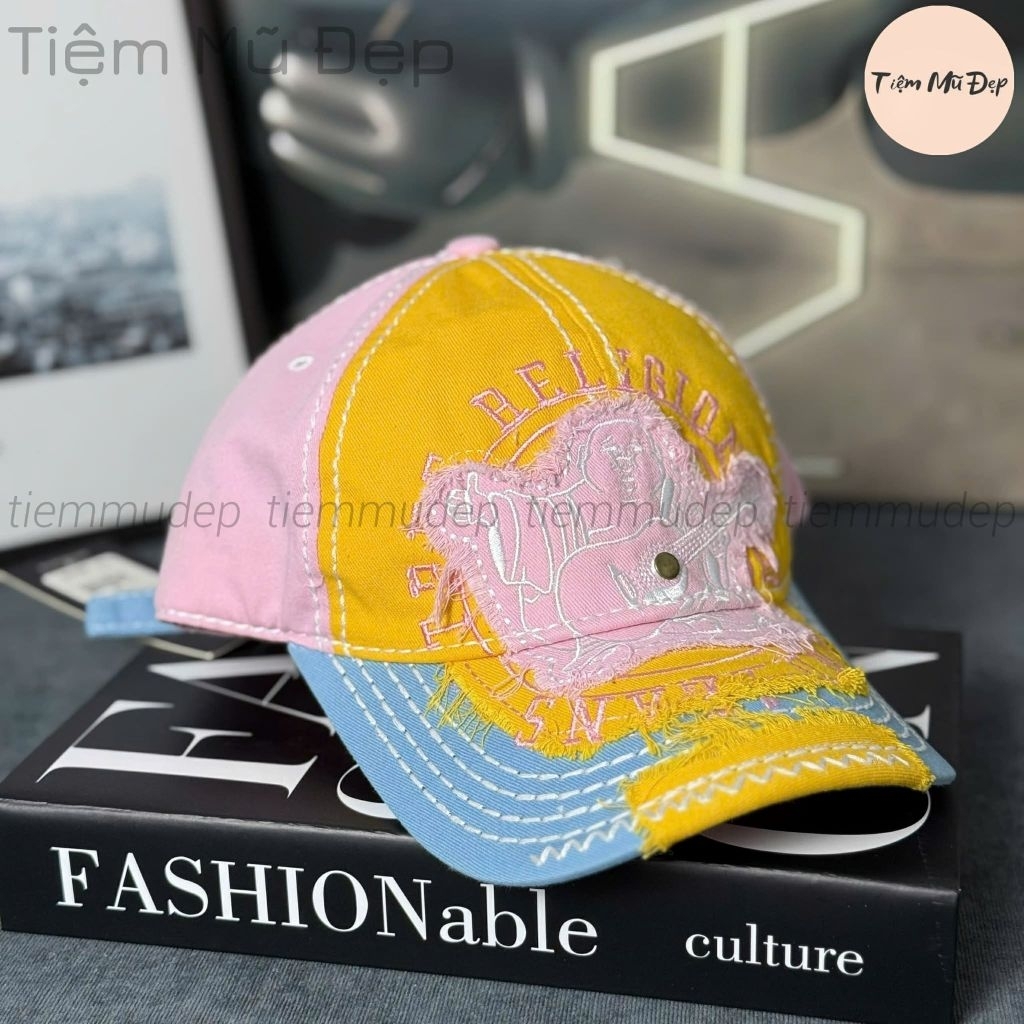 Mũ lưỡi trai - Nón ông địa màu hồng cực đẹp