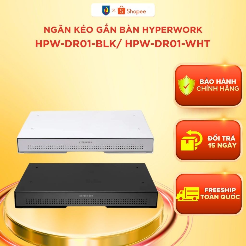 Ngăn kéo gắn bàn HyperWork HPW-DR01-BLK | HPW-DR01-WHT | Hàng Chính Hãng