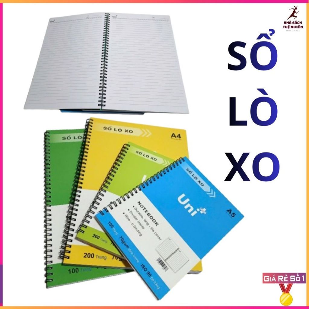 Sổ lò xo A5 A4 100 trang 200 trang tập xé ghi chép A5 A4 sổ tay A5 (BÁN MÀU NGẪU NHIÊN)