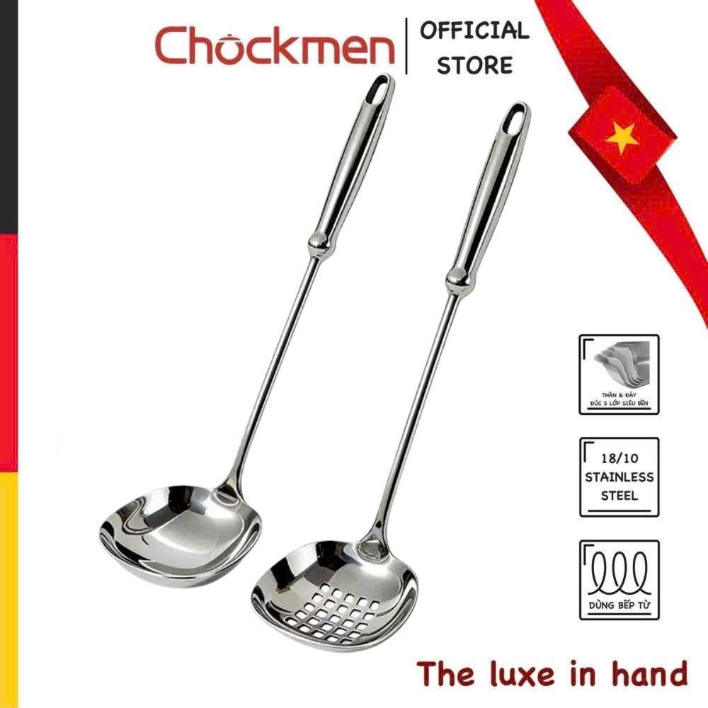 Muôi Canh KINSGEM by CHOCKMEN Inox 18/10 Bộ Muôi Nhà Bếp Muôi Ăn Lẩu MUÔI CANH CÁN TRÒN TO CÓ MÓC