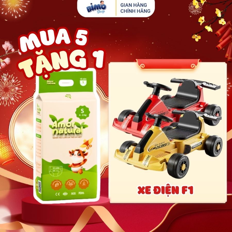 Combo bỉm Amor Natural tặng xe điện F1