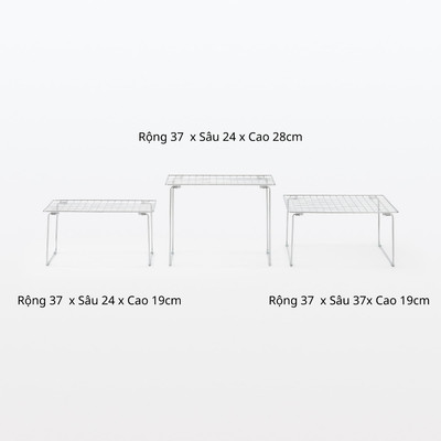 MUJI [INOX] Kệ Đa Năng Gấp Gọn Thép Không GỈ