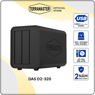 Thiết bị lưu trữ DAS TerraMaster D2-320 2-bay hàng chính hãng bảo hành 2 năm