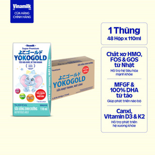 Sữa bột pha sẵn Vinamilk YOKOGOLD - Thùng 48 hộp 110ml