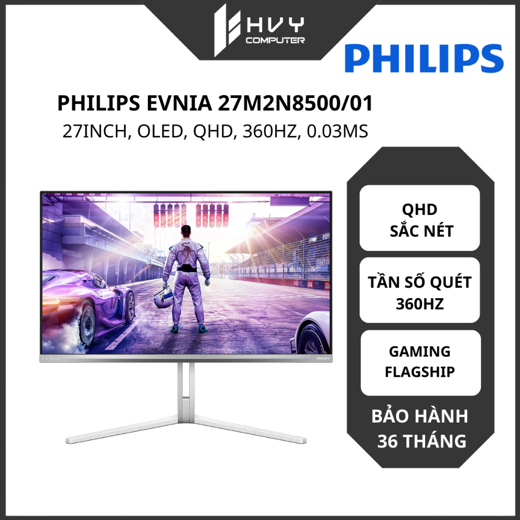 Màn hình Philips Evnia 27M2N8500/01 | 27inch, OLED, QHD, 360Hz, 0.03ms - Hàng chính hãng.