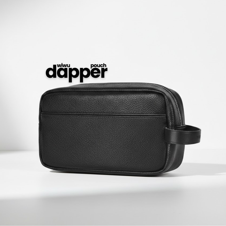 Túi Da Cầm Tay Nhỏ Gọn WIWU Dapper Pouch Chống Thấm Nước Nhiều Ngăn Đựng Phụ Kiện Tiện Lợi