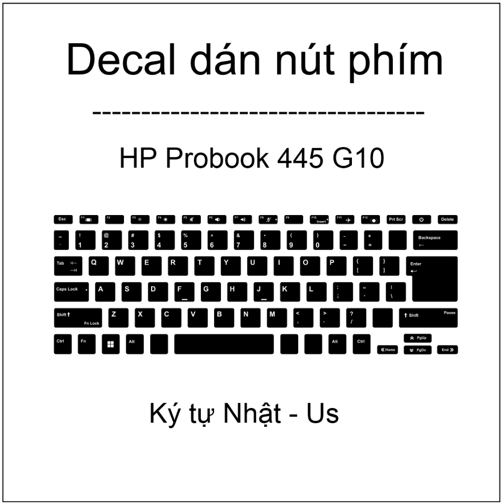 Decal dán nút phím cho máy HP Probook 445 G10