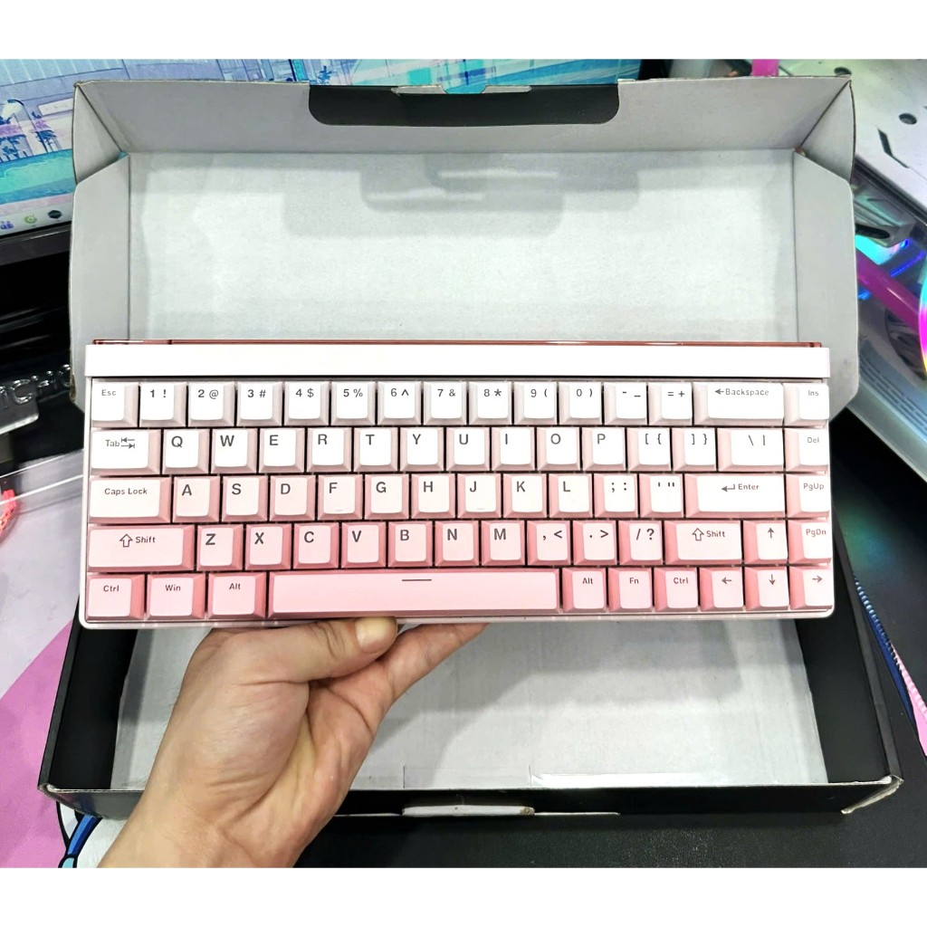 Bàn phím Gaming Ace68 Air Pink | 8000hz | Rapid Trigger | Led Viền | Led RGB | Hiệu Năng Cao | TTKey