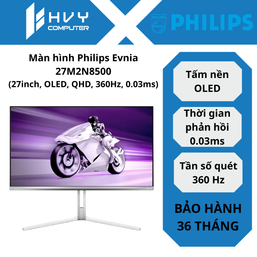 Màn hình Philips Evnia 27M2N8500 (27inch, OLED, QHD, 360Hz, 0.03ms) - Hàng chính hãng.