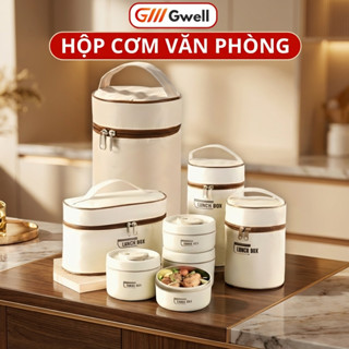 Hộp Đựng Cơm Giữ Nhiệt 3 Tầng , Hộp Cơm Trưa Văn Phòng Cách Nhiệt Bằng Thép Không Gỉ 304