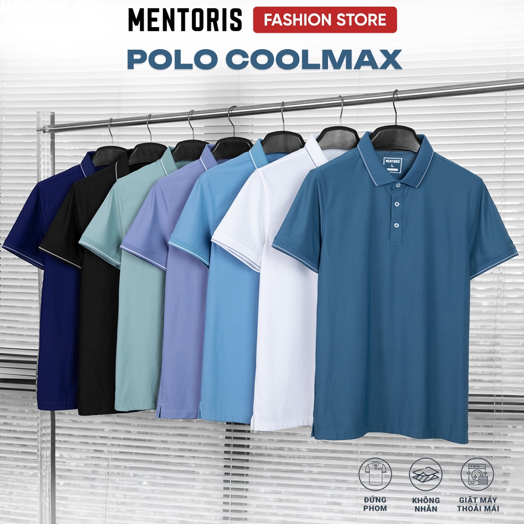 Áo Polo MENTORIS Coolmax Cá Sấu Cho Nam Lên Form Cực Đẹp Sang Trọng Lịch Lãm MPS218R