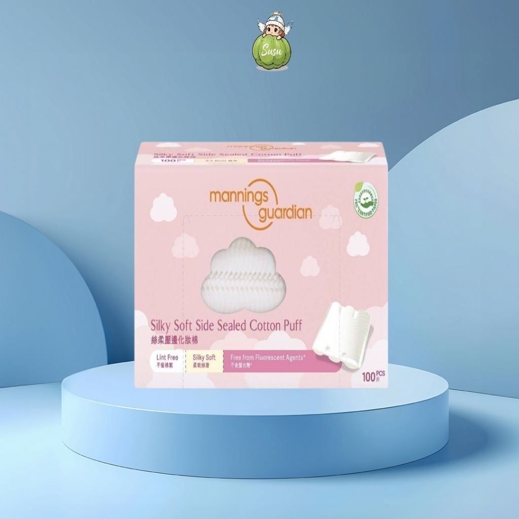 Bông Tẩy Trang Ép Viền Mềm Mại Mannings Guardian Joguman Silky Soft Side Sealed Cotton Puff Làm Từ C