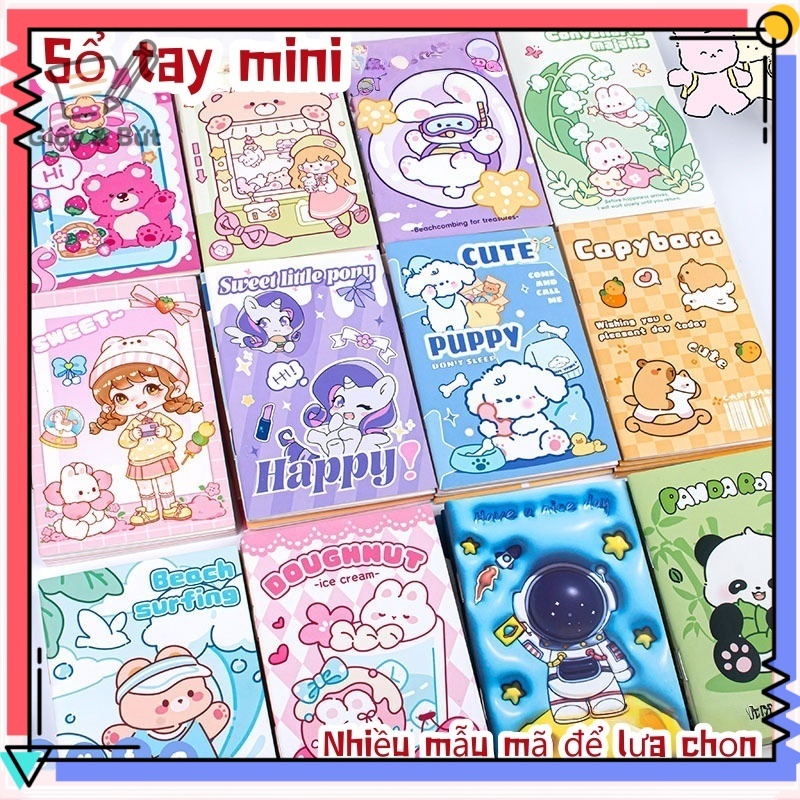 Set 10 cuốn sổ tay mini kẻ ngang siêu dễ thương, kích thước 70x105cm, 32 trang – Văn phòng phẩm