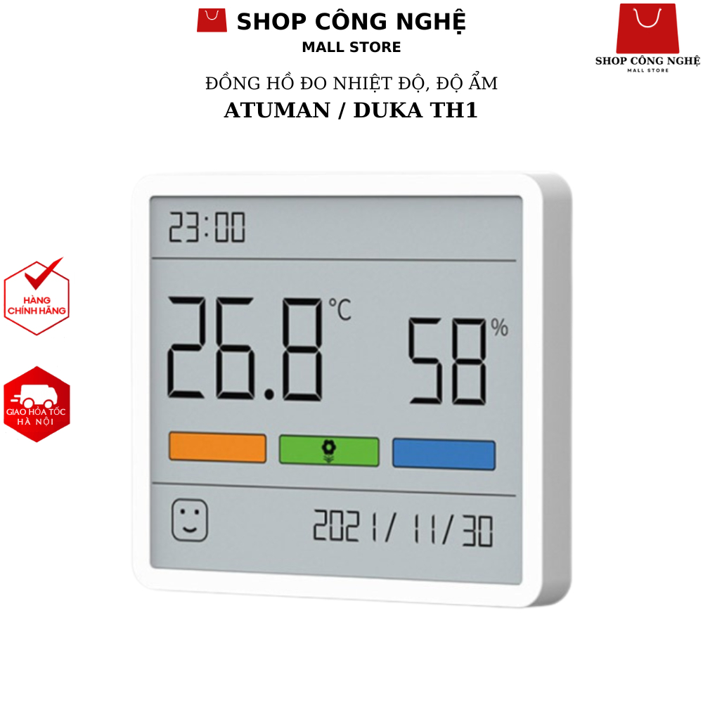 Đồng hồ đo nhiệt độ và độ ẩm Atuman Duka TH1 - Bảo hành 3 tháng