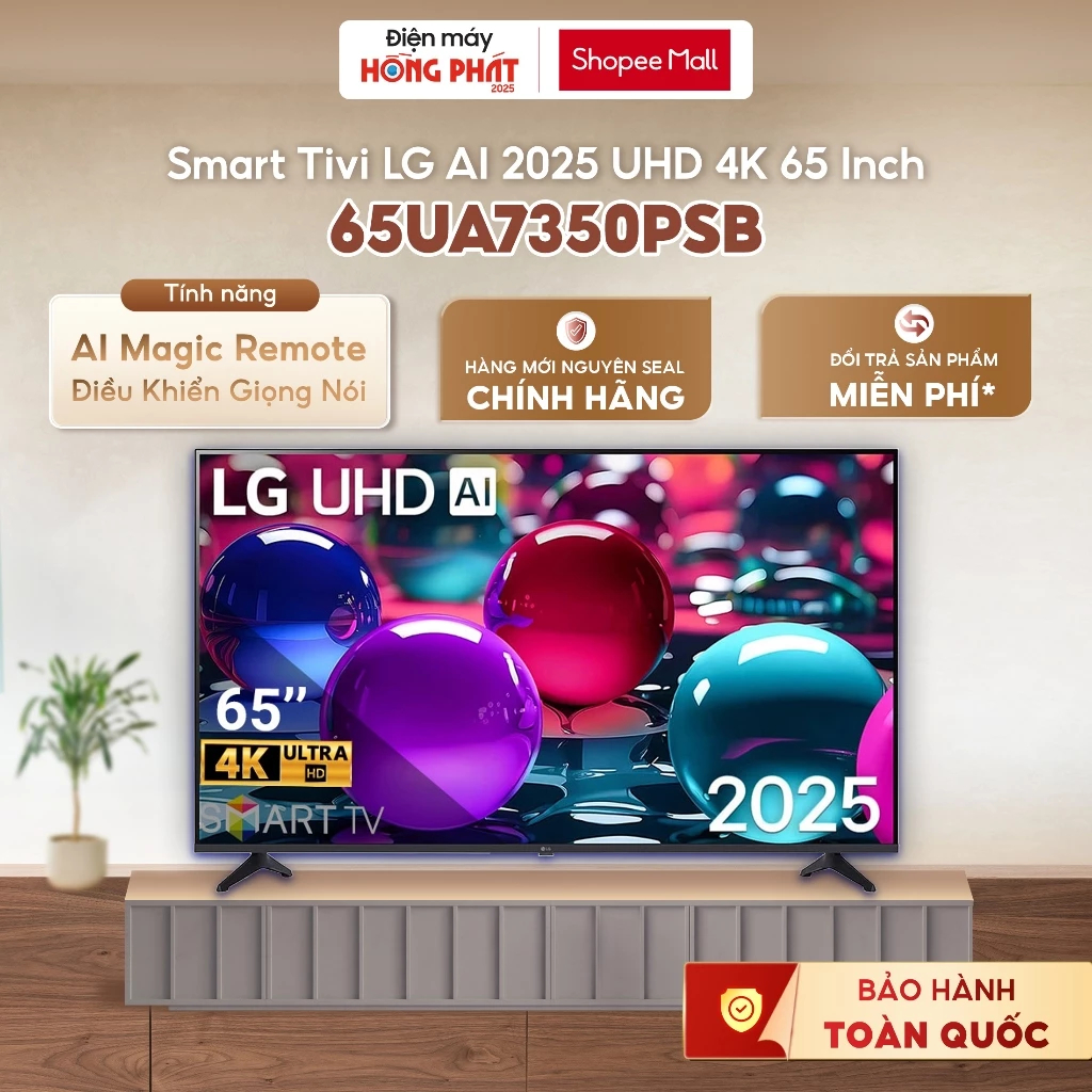 Smart Tivi LG 43"/50"/55"/65" 4K UHD AI TV UA73 Smart TV UA7350PSB [Giao-Lắp HCM]