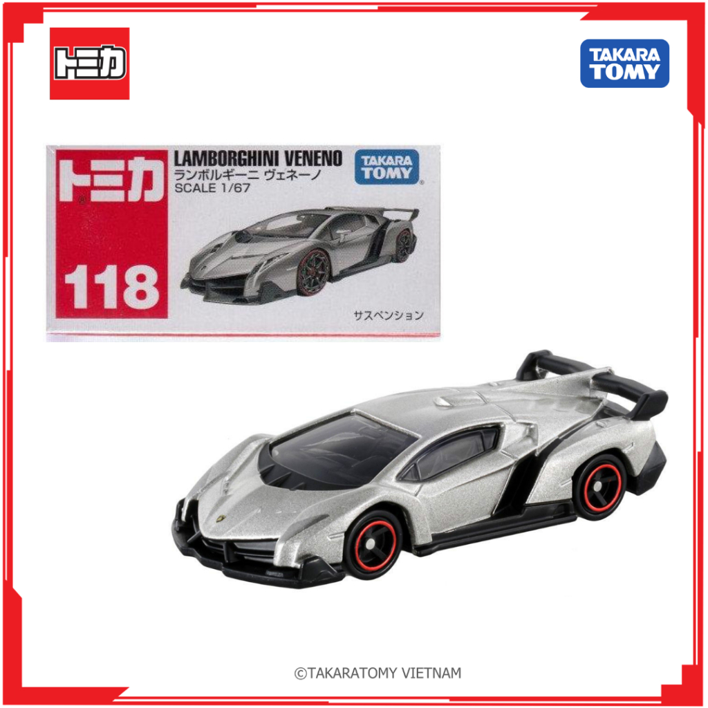 Xe mô hình Tomica No.118 Lamborghini Veneno