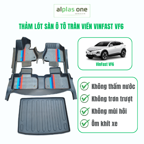 Thảm Lót Sàn Ô Tô VinFast VF6 Tràn Viền TPE Nguyên Sinh Cao Cấp