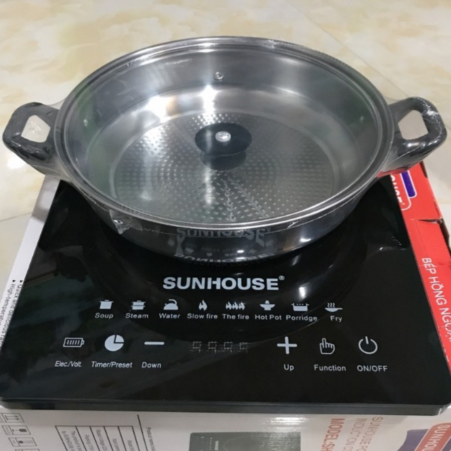 Bếp Từ SUNHOUSE Thế hệ mới SHD6011 Bảo Hành 12 Tháng, Bếp Từ Đơn Công suất 2200W Điều khiển cảm ứng