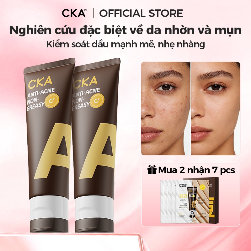 Sữa Rửa Mặt Giảm Mụn CKA Amino Acid Ống Đôi Kiểm Soát Dầu, Giảm mụn trứng cá 80g