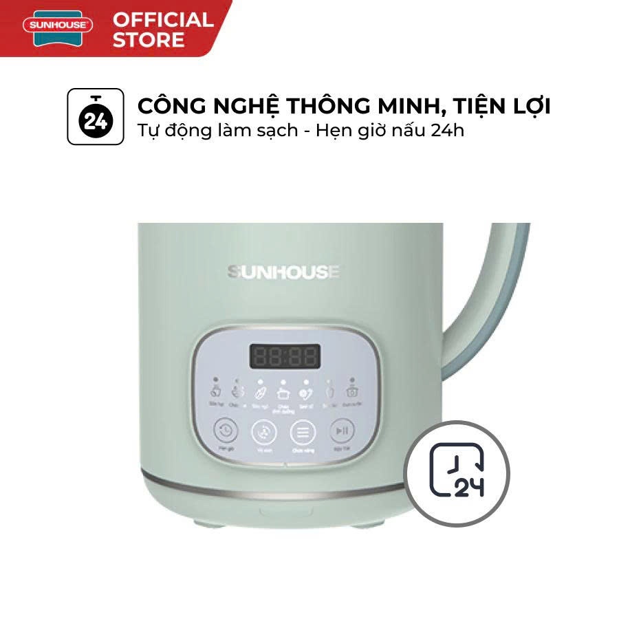 Máy Làm Sữa Hạt Đa Năng Sunhouse SHD5260 SHD5261 – 800ml – Cối 2 lớp – Hẹn giờ nấu thông minh | BigBuy360 - bigbuy360.vn