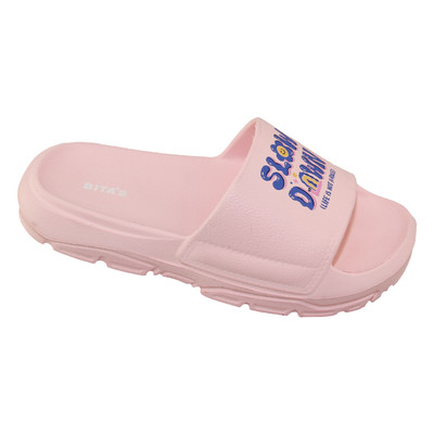 Dép quai ngang nữ Bita's DEVAW.07 (Hồng pastel + Kem + Xanh biên + Xanh mint)