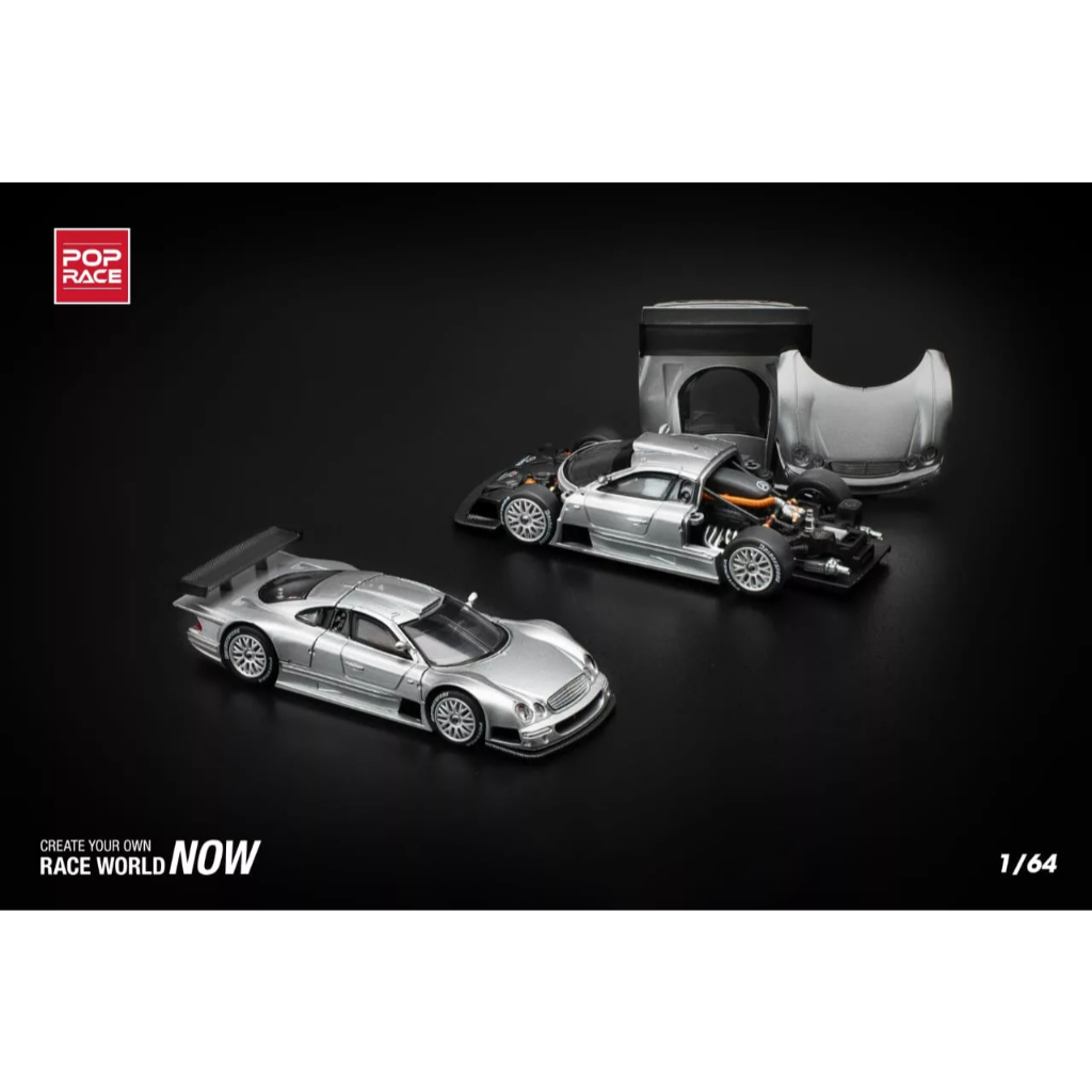 Mô hình xe MERCEDES-BENZ AMG CLK GTR bằng kim loại tỉ lệ 1:64 Poprace PR640158