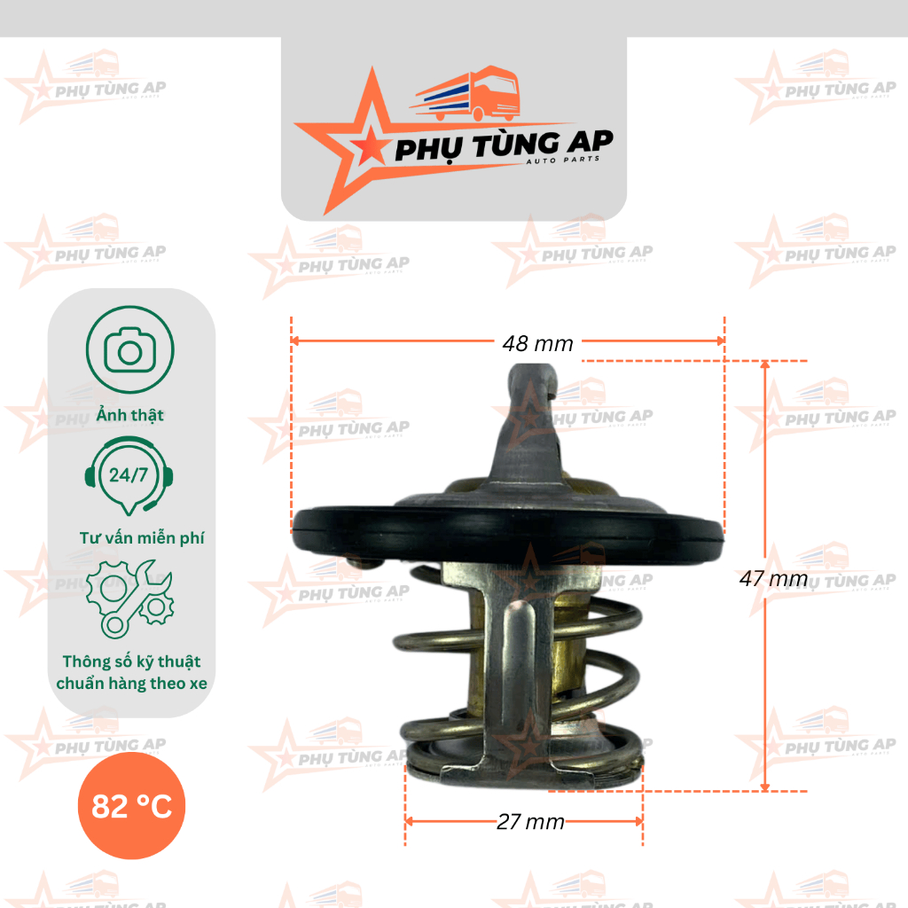 Van hằng nhiệt (lúp bê nước) B12/B15 TMT 7 TẠ - HÀNG XỊN, dùng cho các dòng xe sử dụng động cơ B12, 