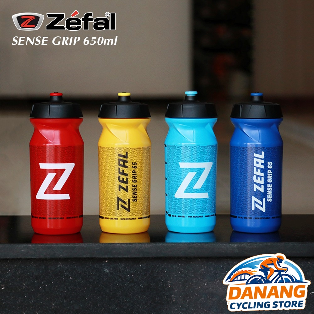 Bình Nước Xe Đạp ZEFAL Sense Grip 650ml – Bóp Mềm Dễ Uống