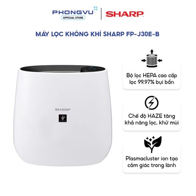 Máy lọc không khí Sharp FP-J30E-B - Lọc Khói Bụi & Mùi, 3 Mức Gió, Chế Độ Haze, Phòng Dưới 23 m² - Bảo hành 12 tháng