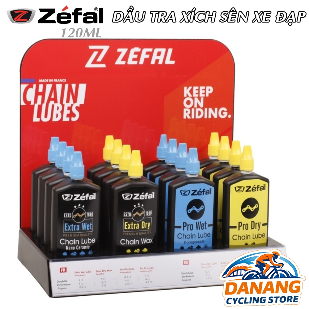 Dầu Bôi Trơn Sên Xích Xe Đạp ZEFAL Pro Wet / Pro Dry / Extra Wet / Extra Dry 120ml - Chính Hãng