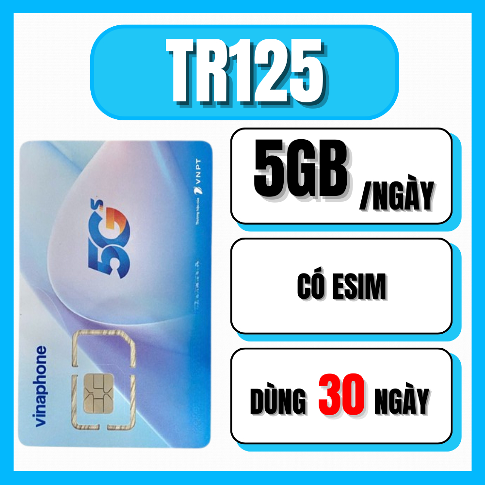 [ CÓ ESIM ] 5G Vinaphone ( DATA 5GB/NGÀY ) Miễn phí Dùng 10 - 30 Ngày - Sóng 4G 5G Dùng Toàn Quốc