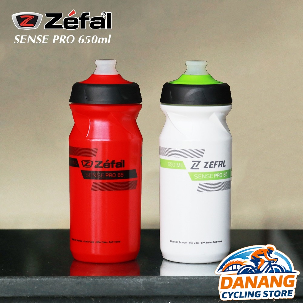 Bình Nước Xe Đạp ZEFAL SENSE PRO 650ml – Bóp Mềm, Uống Nhanh