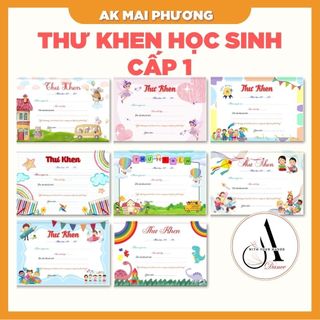 COMBO 50 / 100 Thư khen mix đủ mẫu - khổ A5 - giấy chuyên viết bút máy