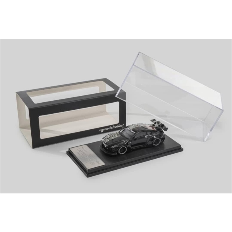 Mô hình xe Nissan GT-R R35 Liberty Walk LBWK x Bape Black/White 1.5 Ver. tỉ lệ 1:64 MyModelCollect O