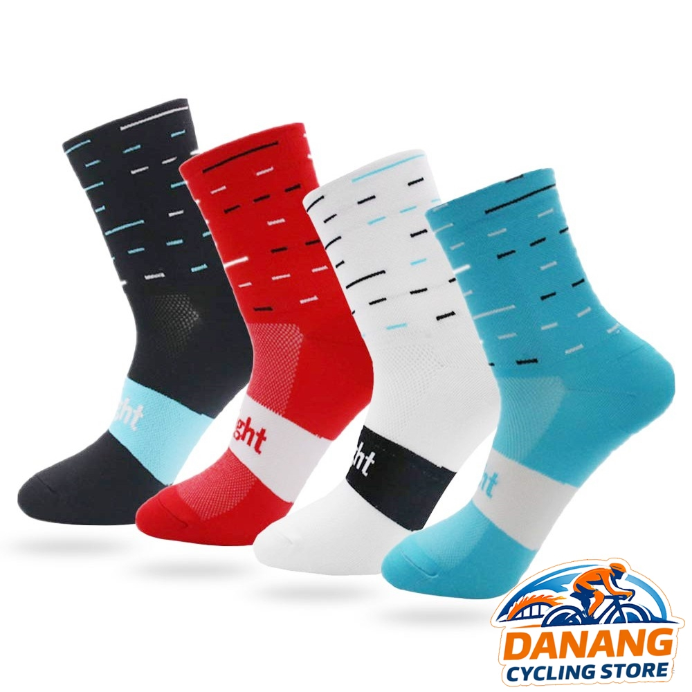 Tất (Vớ) Chân Đi Xe Đạp SKY NIGHT Cổ Cao - Họa Tiết Gạch Ngang