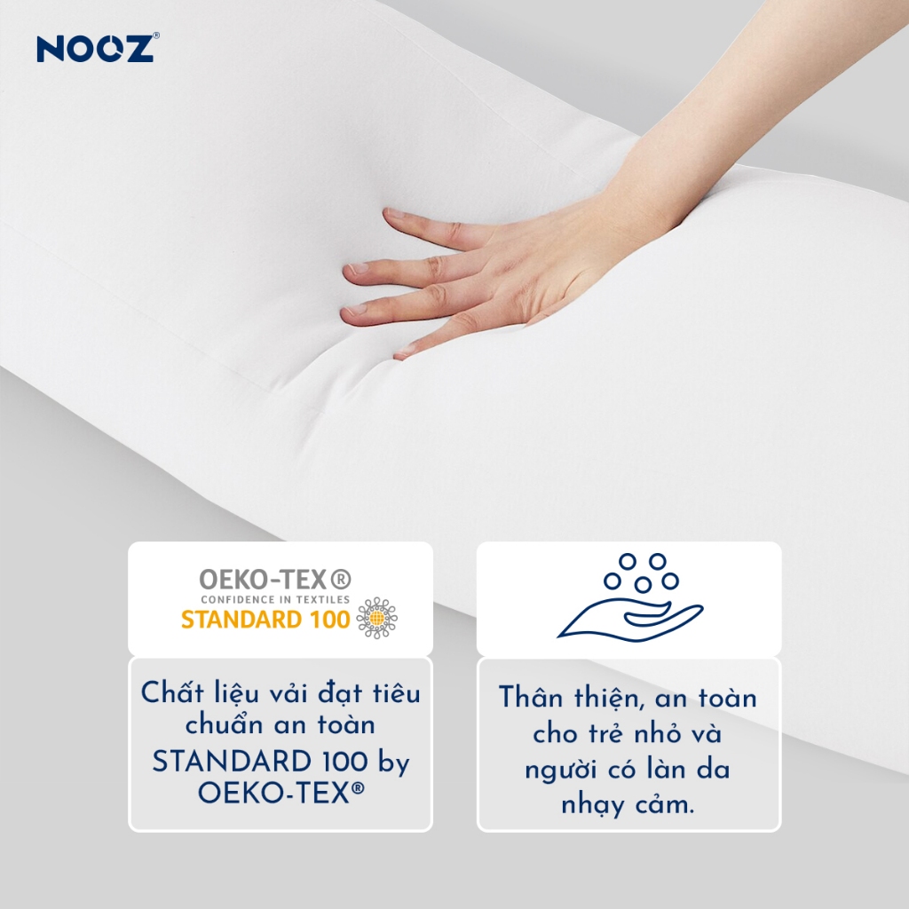Ruột Gối Ôm NOOZ Gòn Lông Vũ Microfiber Size 37x100cm Êm Dịu Thoáng Khí NOOZ Home Goods Pillow | BigBuy360 - bigbuy360.vn