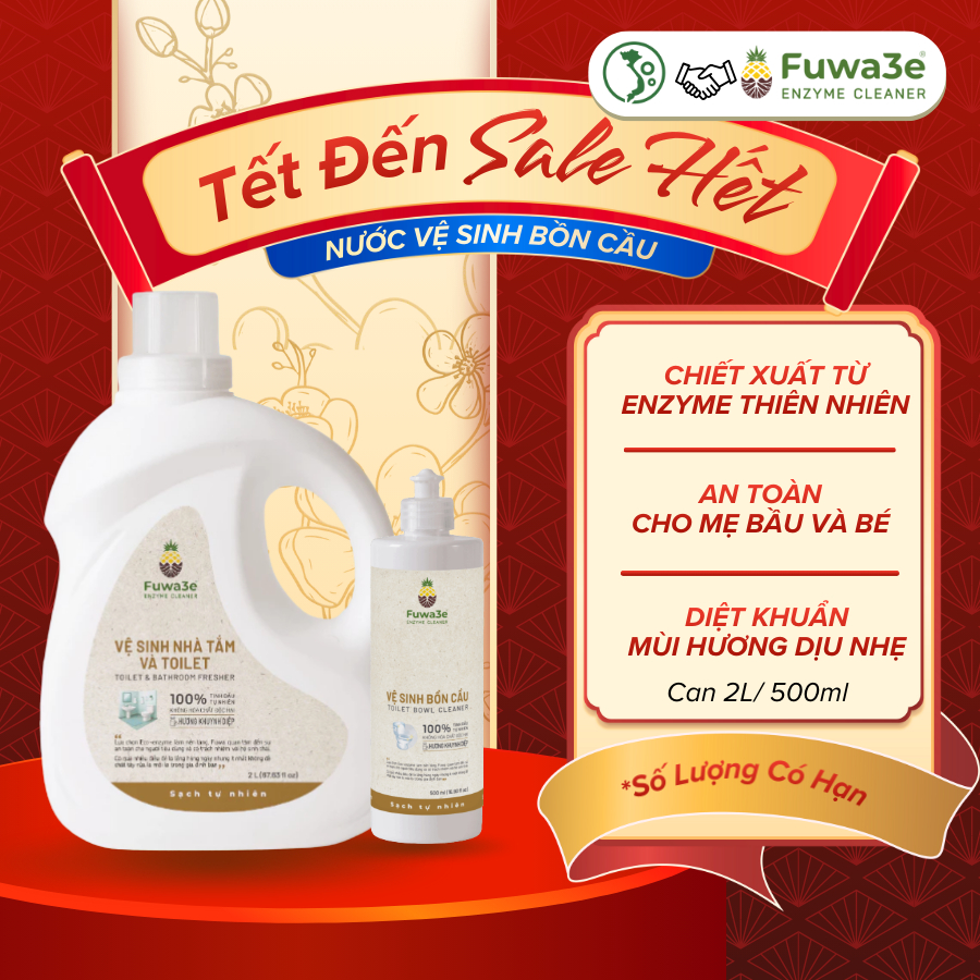 [Hỏa tốc] [Mua 2 giảm 10%] Nước Tẩy Bồn Cầu Fuwa3e Hữu Cơ Diệt Khuẩn Với Tinh Chất Khuynh Diệp 500ml