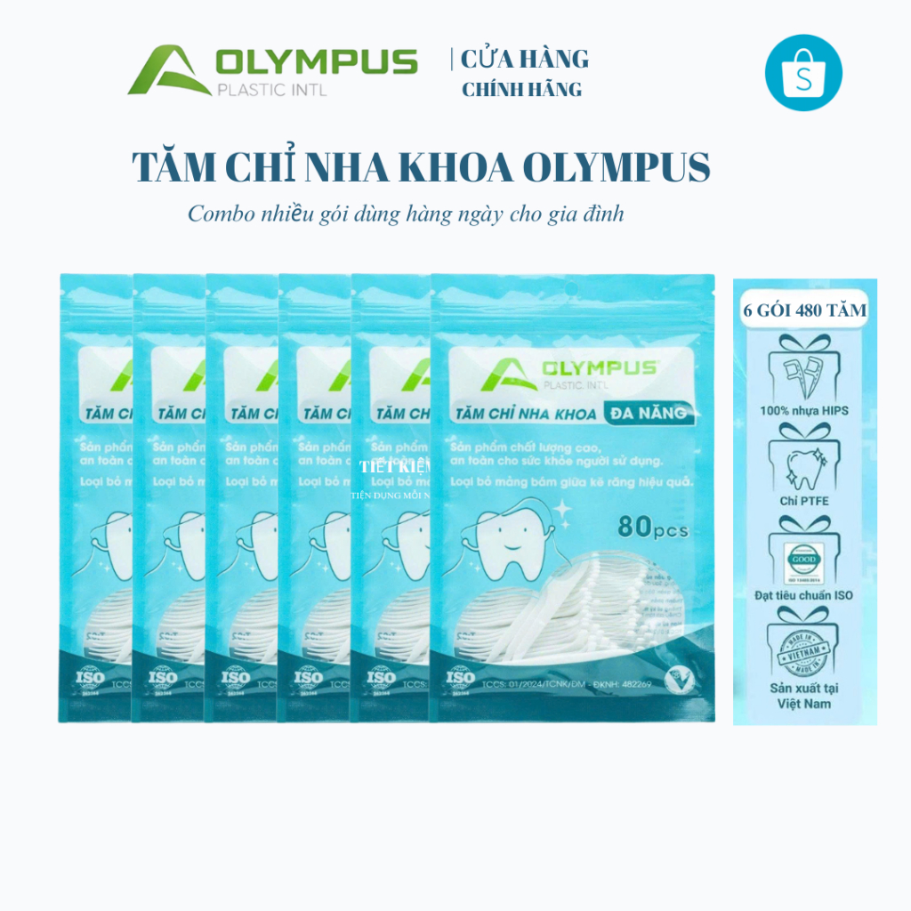 Tăm Chỉ Nha Khoa Olympus Combo Nhiều Hộp Nhiều Gói Cho Gia Đình