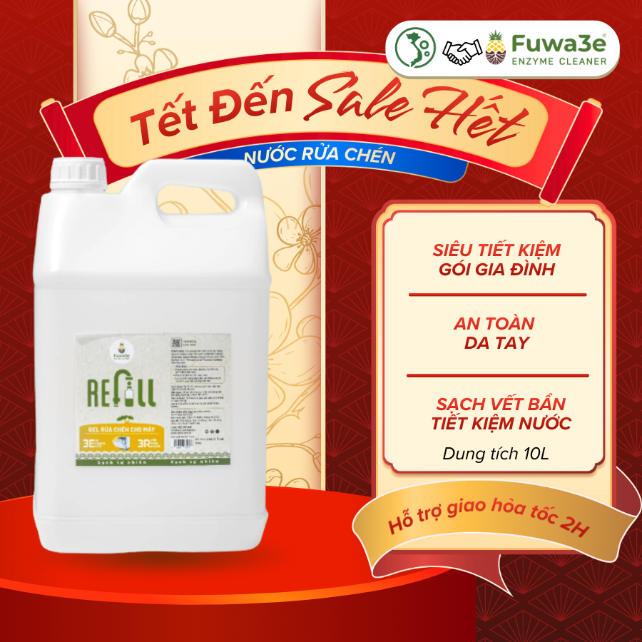 Can Rửa Bát Fuwa3e 10L Rửa Chén Bát An Toàn Cho Mẹ Bầu Và Rửa Bình Sữa Cho Bé