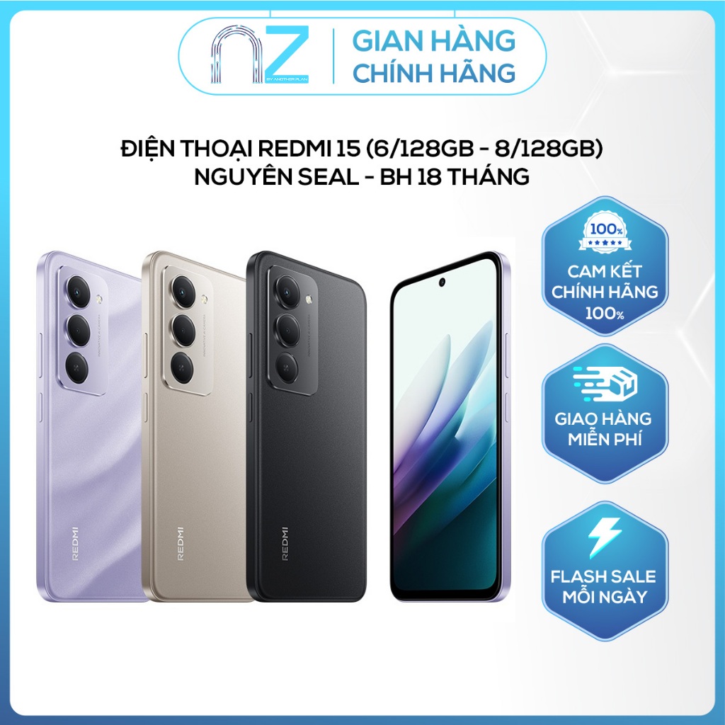 [ Chính Hãng ] Điện Thoại Redmi 15 (6/128GB - 8/128GB) - Nguyên Seal - BH 18 Tháng
